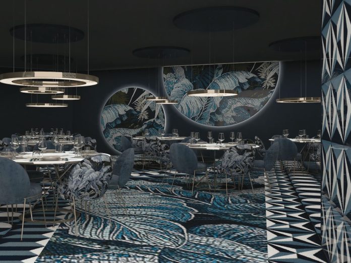 RestauranteCarré Privé de Sicis decorado con mosaicos e inspirado en un bosque EquipHotel Paris 2022