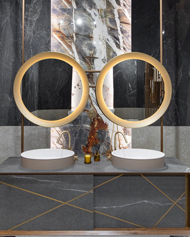 Detalle del stand de Iris Cerámica en Equip Hotel 2022 Paris