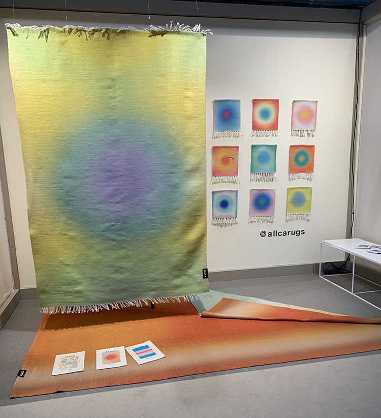 Allca Rugs en el SaloneSatellite 2023. 