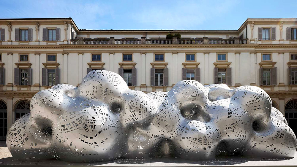 Pabellón Nómada de Marc Fornes Objets Nomades. Louis Vuitton Diseño Moda Milan 2023